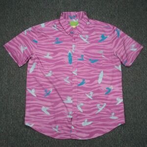 RSVLTS Shirt Mens XXL Purple Pink Nickelodeon Rocket Power Party Wave SS